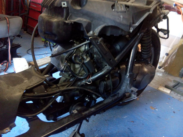 remontage du scooter